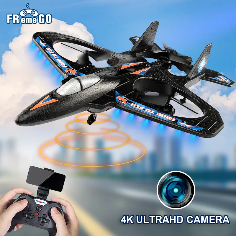 RC Plane With HD Camera 2.4G Radio Remote Control Aircraft Wide Angle Camera 360° Tumbling RC Fighter EPP Foam RC Toy Kid Gifts