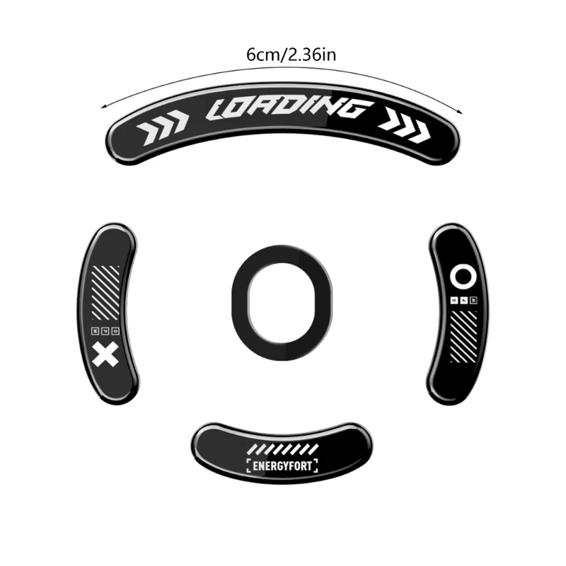 ملصق ماوس اللعبة زلاجات الفأرة الزجاجية وأقدام الماوس لزيادة دقة GPW1