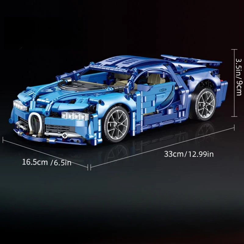 1408 PCS Mechanical blocks Racing Bugatti famous racing car models suitable for children and boys to assemble car toys