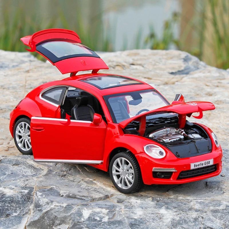 1:32 VOLKSWAGEN Beetle GSR High Simulation Diecast Car Metal Alloy Model Car Children\'s toys collection gifts A134