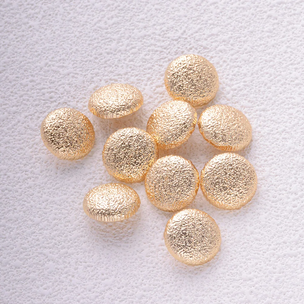 10pcs/Pack 18mm Simple Solid Color Round Metal Buttons For Suits Jacket Coat DIY Hand Sewing Button In Gold or Silver Plated