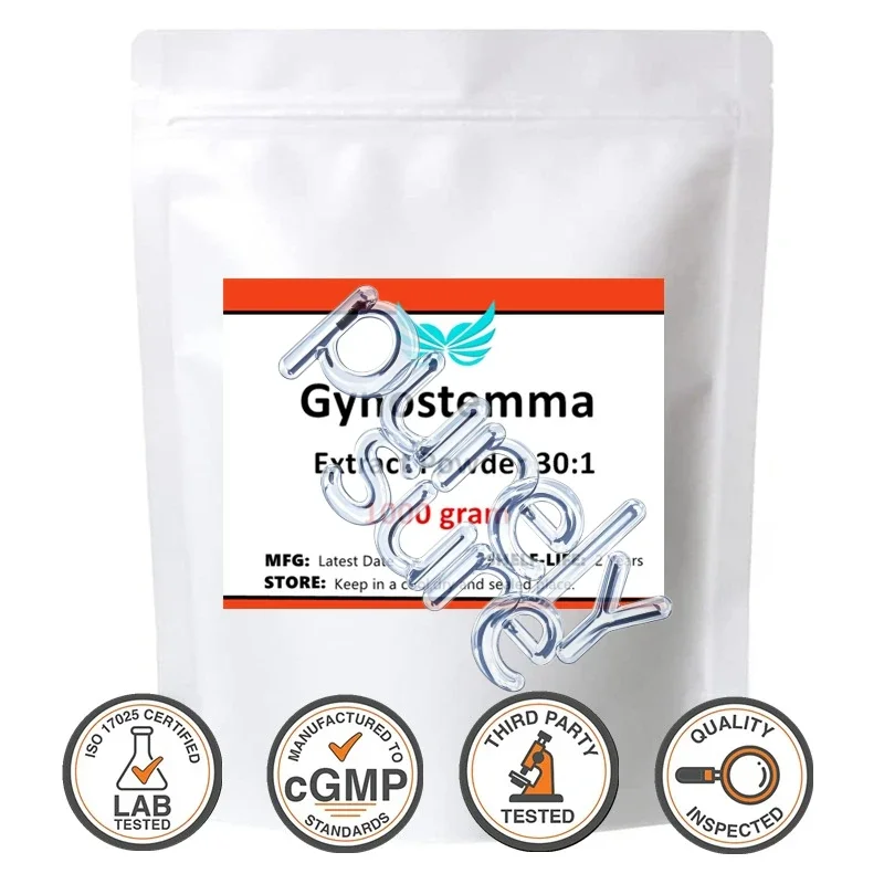 Gynostemma P.E. 30:1 JiaoGuLan Embalaje personalizado de fábrica con bolsas de papel de aluminio para entrega rápida global