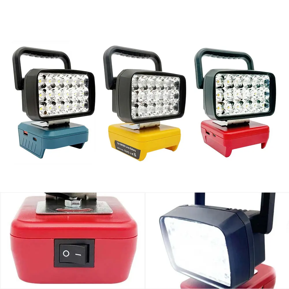 

Blue red yellow LED Work Light Versatile Handheld Area Light Flashlights Multi-directional Lighting 6000 Lumens