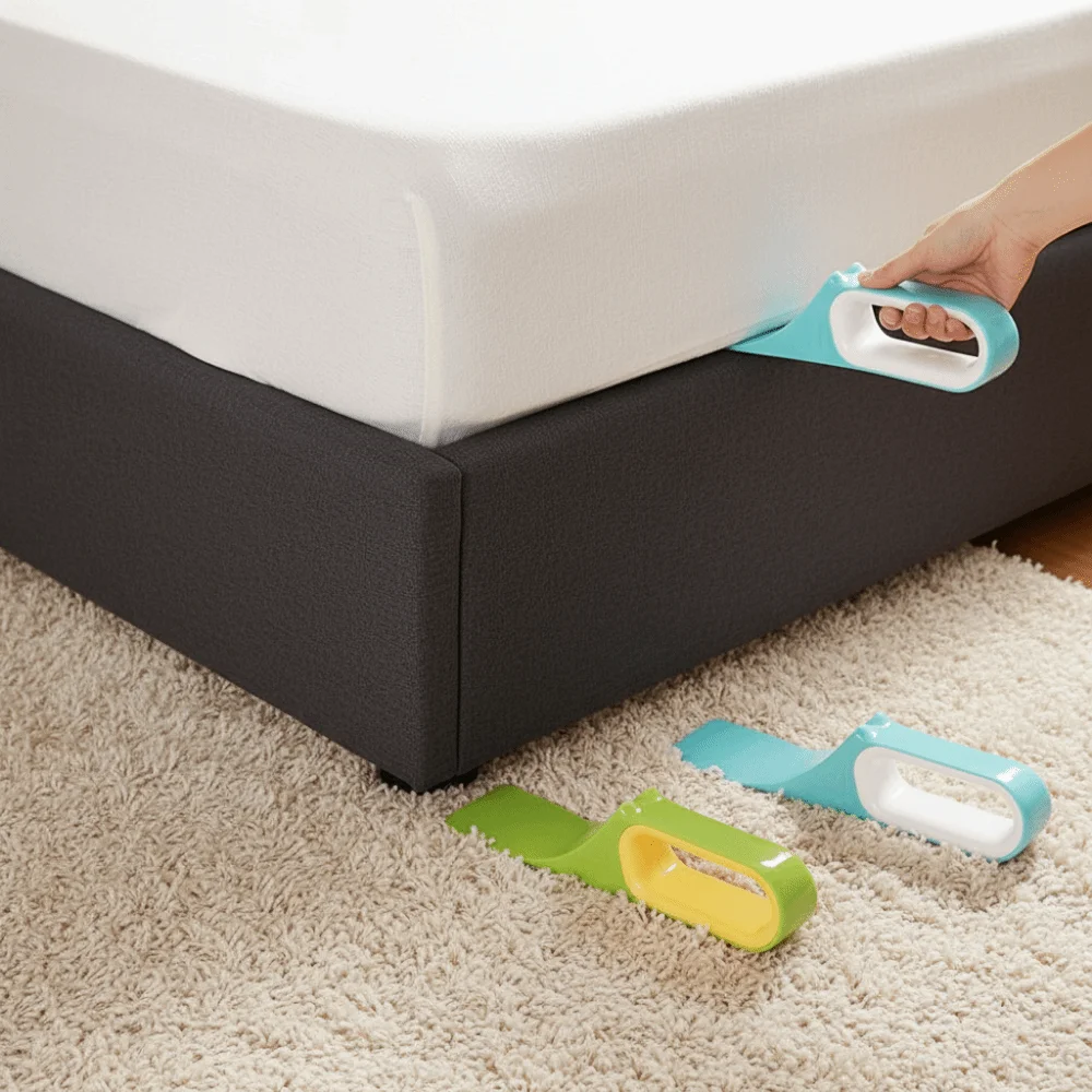 

Plastic Bed Sheet Tucker Cartoon Ergonomic Design Mattress Wedge Elevator Non-slip Labor-Saving Sheet Change Helper