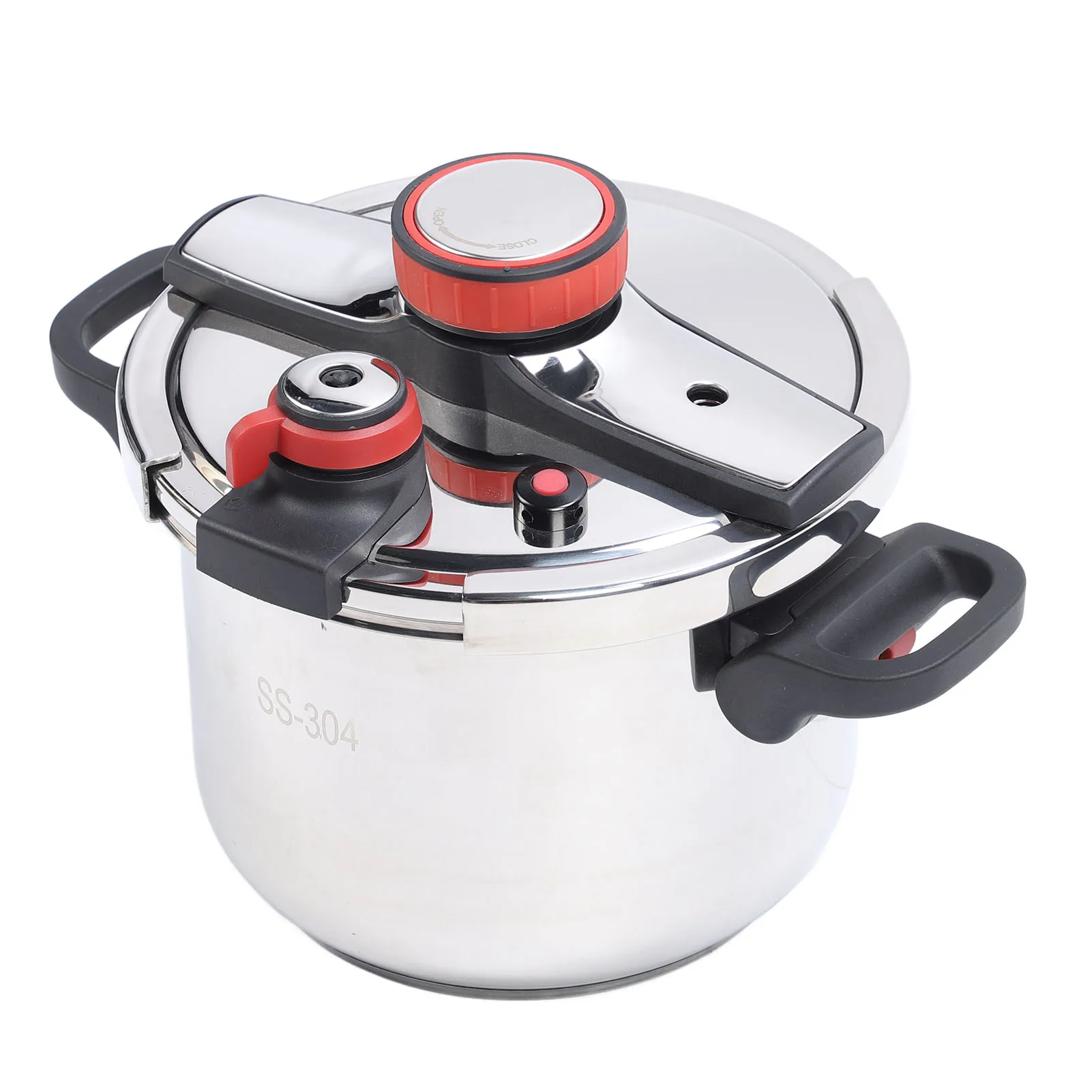 جهاز طهي الضغط الذكي بمقبض قابل للطي ، وعاء الغليان السريع لموقد الغاز ، 304 الفولاذ المقاوم للصدأ ، 100kpa