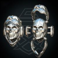 Funny Machined 3D Printing Mask Model Flip Colorful Skull Mask Model Action Doll Accessories Pla Knight Mask Toy Halloween Gift