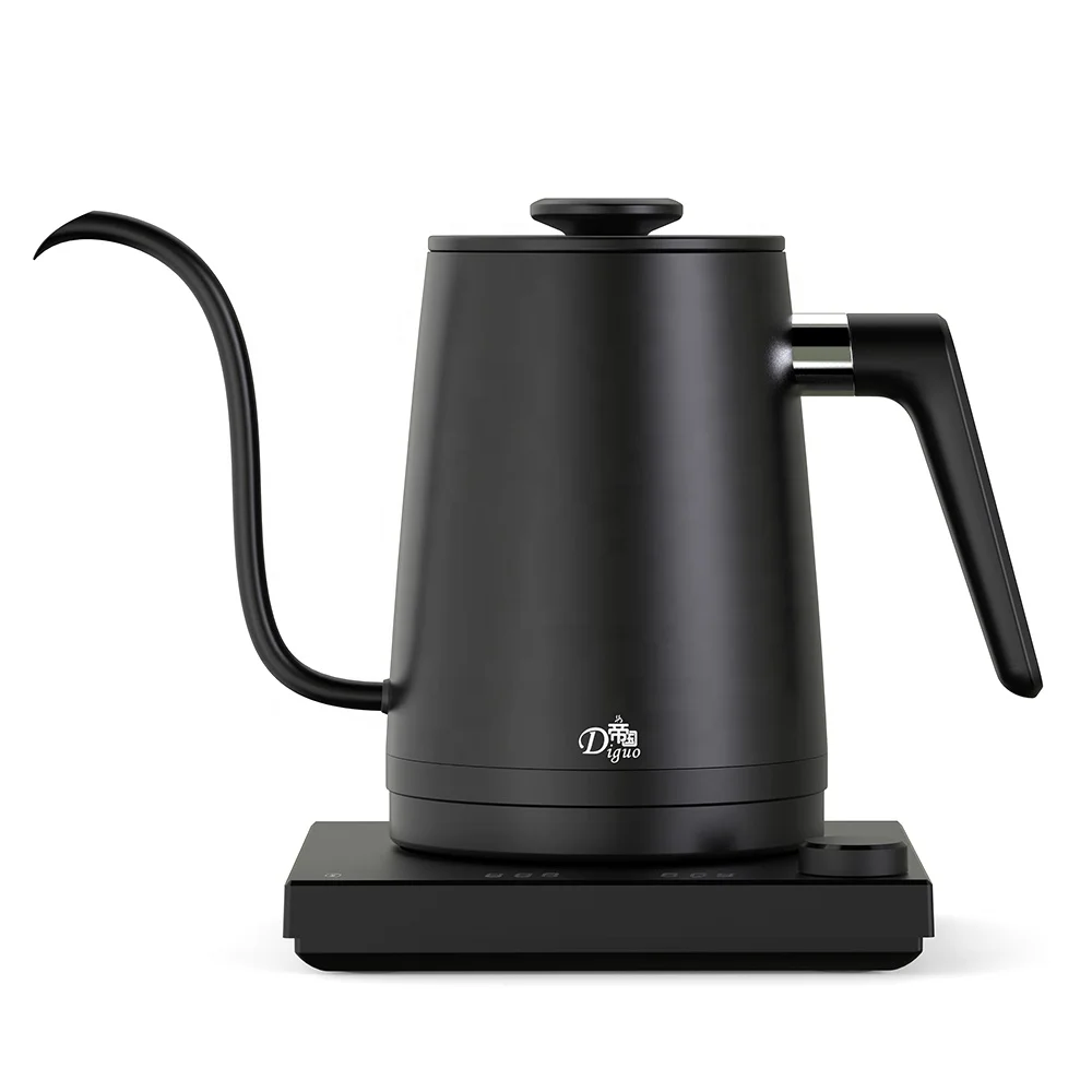 Diguo electric temperature stainless steel coffee pour over gooseneck kettle electric coffee drip kettle