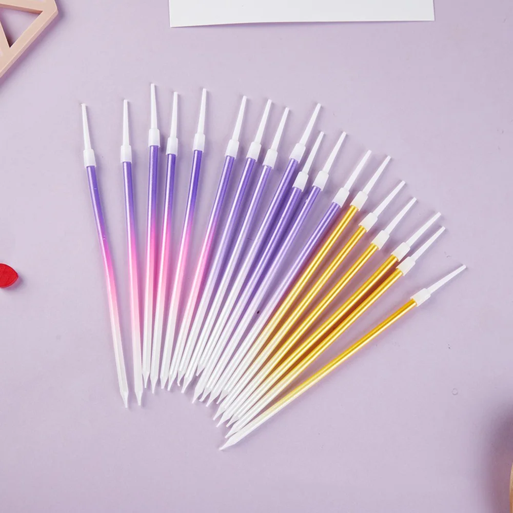 Creative Cake Candles Birthday Cake Decoration Gradient Ramp Cakes Topper Party Starry Sky Seamaid Rainbow Color Wedding Decor