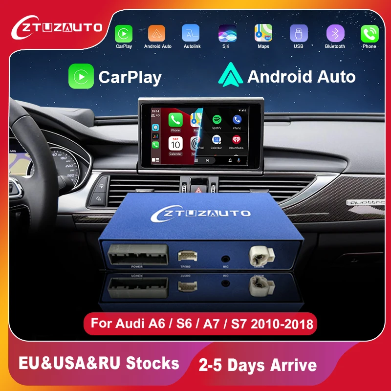 

Wireless Apple CarPlay Android Auto Interface for Audi A6 A7 S6 S7 2010--2018, with Mirror Link AirPlay Navigation Functions