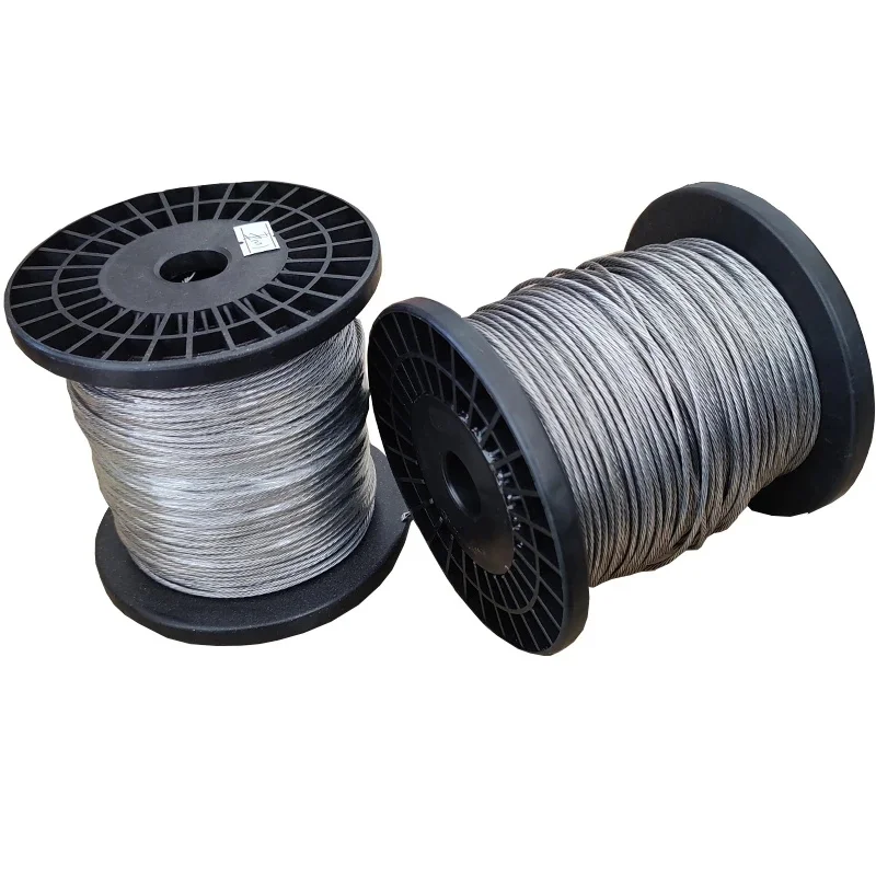 100M Φ2MM Electric Fence Low Resistance Aluminum Alloy Wire for Farm Animals Dog Pig Pourltry Garden Multi-strands Fencing Wires