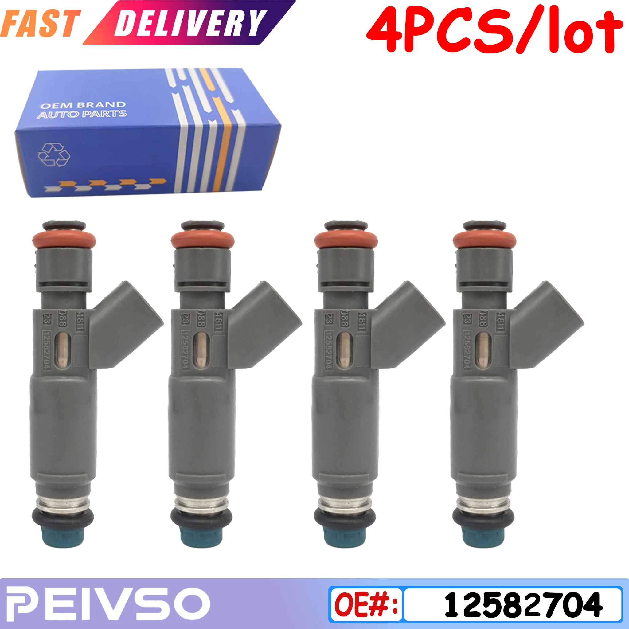 12582704 FJ718 12606110 2172291 4PCS/lot Fuel Injector For CHEVROLET&PONTIAC COBALT HHR MALIBU G4 G5 2.2L 2.4L L4