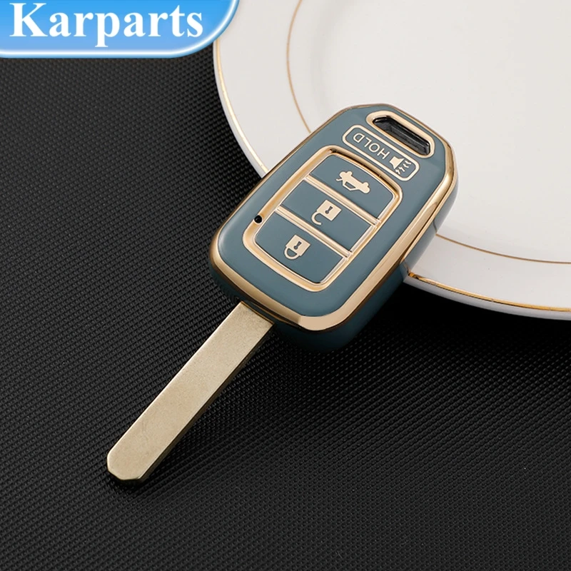 

Soft TPU Shell Fob for Honda Accord CIVIC CRV Jazz HR-V HRV 2013 2014 2015 2016 Car Remote Key Cover Case Keychain Accessories