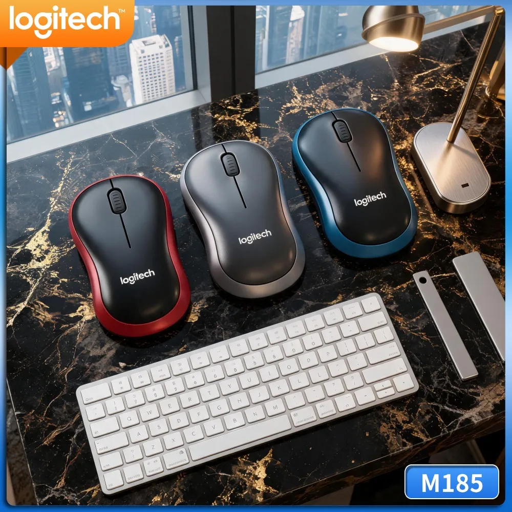 Logitech M185 Straight‑Forward Wireless Mouse, Zero‑Driver Installation, 1000 DPI Optical Sensor, Good For Home Study Sessions