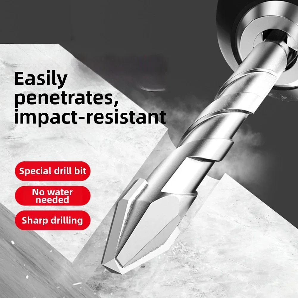 Multifunctional Eccentric Triangular Drill Bit For Lithium Battery Hand Drills Dry Drilling Tool 6/8/10/12mm Hex Shank Drill Bit