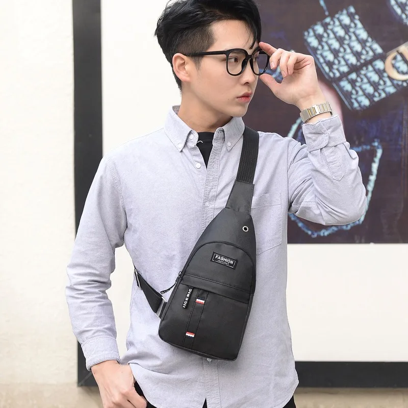 Sling Bag Borst Tas Mannen Nieuwe Casual Koreaanse Versie Oxford Doek Mode Sporttas Enkele Schouder Messenger Tas Canvas Rugzak