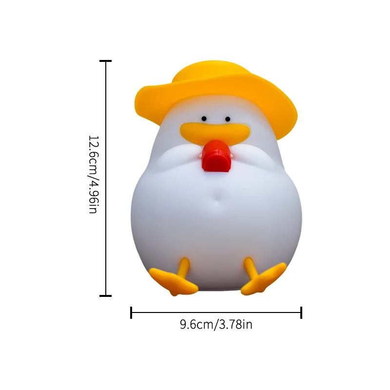 Luz nocturna Happy Duck, lámpara de noche con control táctil, recargable con sincronización, ideal para decoración del hogar y regalos