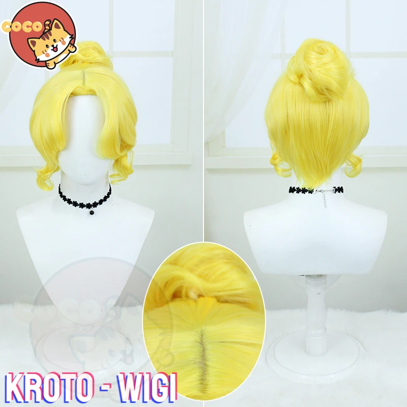 Identity V Kroto Female Dancer Cosplay Wig Game Identity V Wig Kroto Cosplay Long Gold Wig CoCos