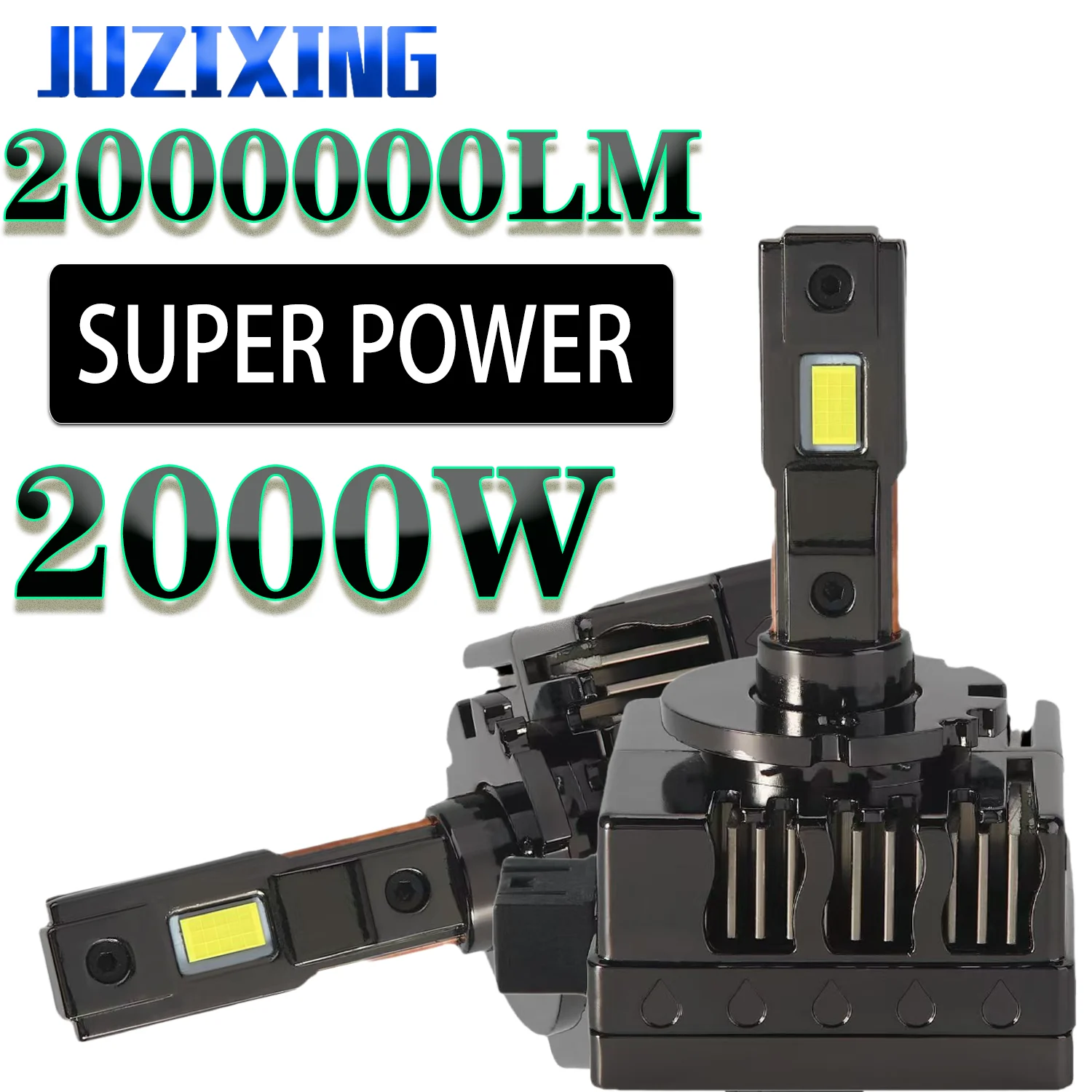 JUZIXING 2000000LM D1S D3S LED Headlights Canbus Error Free Plug and Play 6500K for BMW Automotive LED Lighthouse LED Bulb