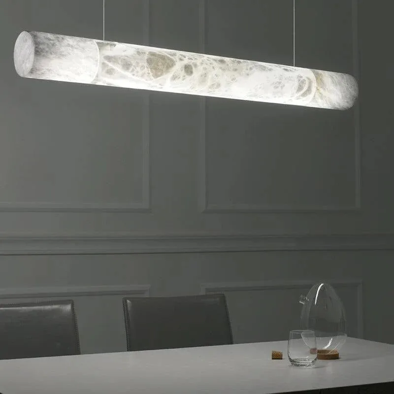 2026 Modern Marble Pendant Lights Linear Kitchen Island Decor Lamp for Dining Room Table Bar Cafe Marble Ceiling Hanging Light view 2