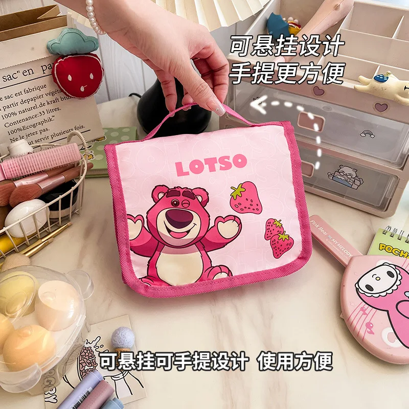 Disney cartoon Stitch portable cosmetic bags make up bag multi-purpose storage coin PU purse cartoon Minnie Makeup storage Cases