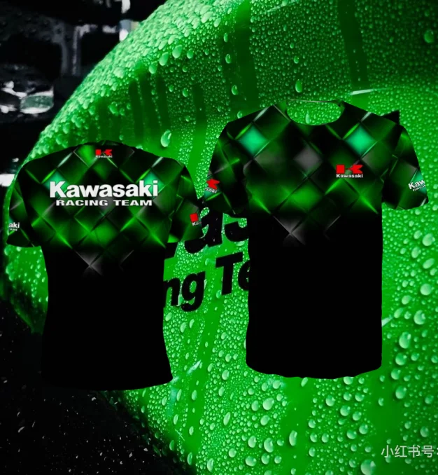 

Men's T-shirt Kawasaki Motorcycle T-Shirt Riding T-Shirt Sunscreen Fast Drying Sweat Absorbing 3d Print T-shirt Summer T-Shirt