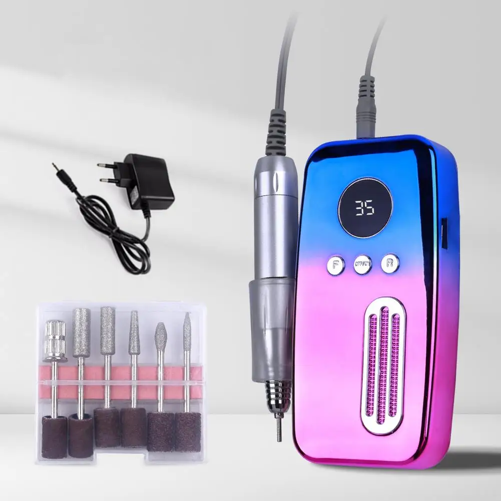 

Good Manicure Drill Machine Portable Digital Display Stainless-Steel Electric Nail File Easy to Operate