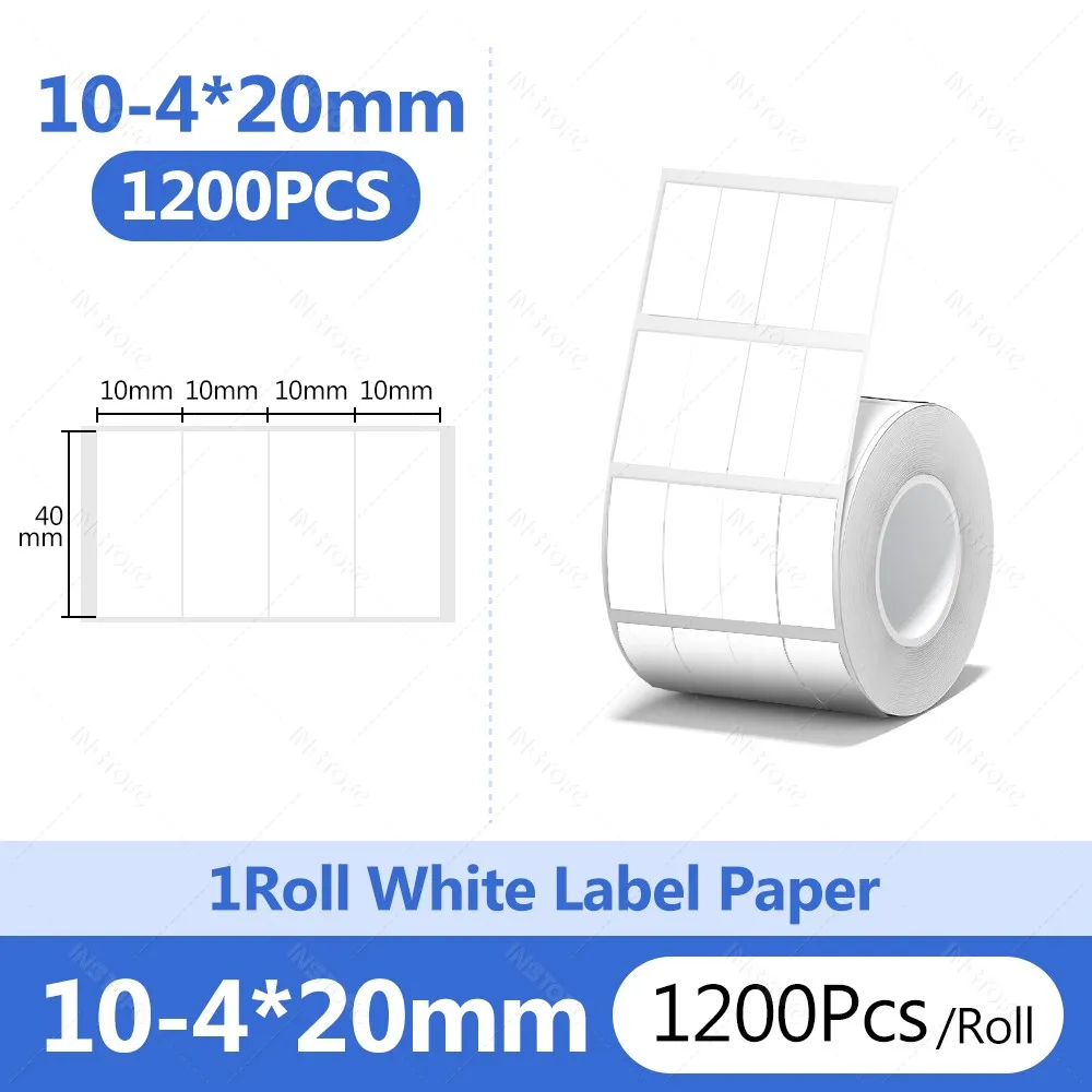 Niimbot B21/B1/B31 Thermisch Label Sticker Papier Rond Wit 20-50mm Breedte Kleding Tag Commodity Prijs Voedsel Zelfklevend