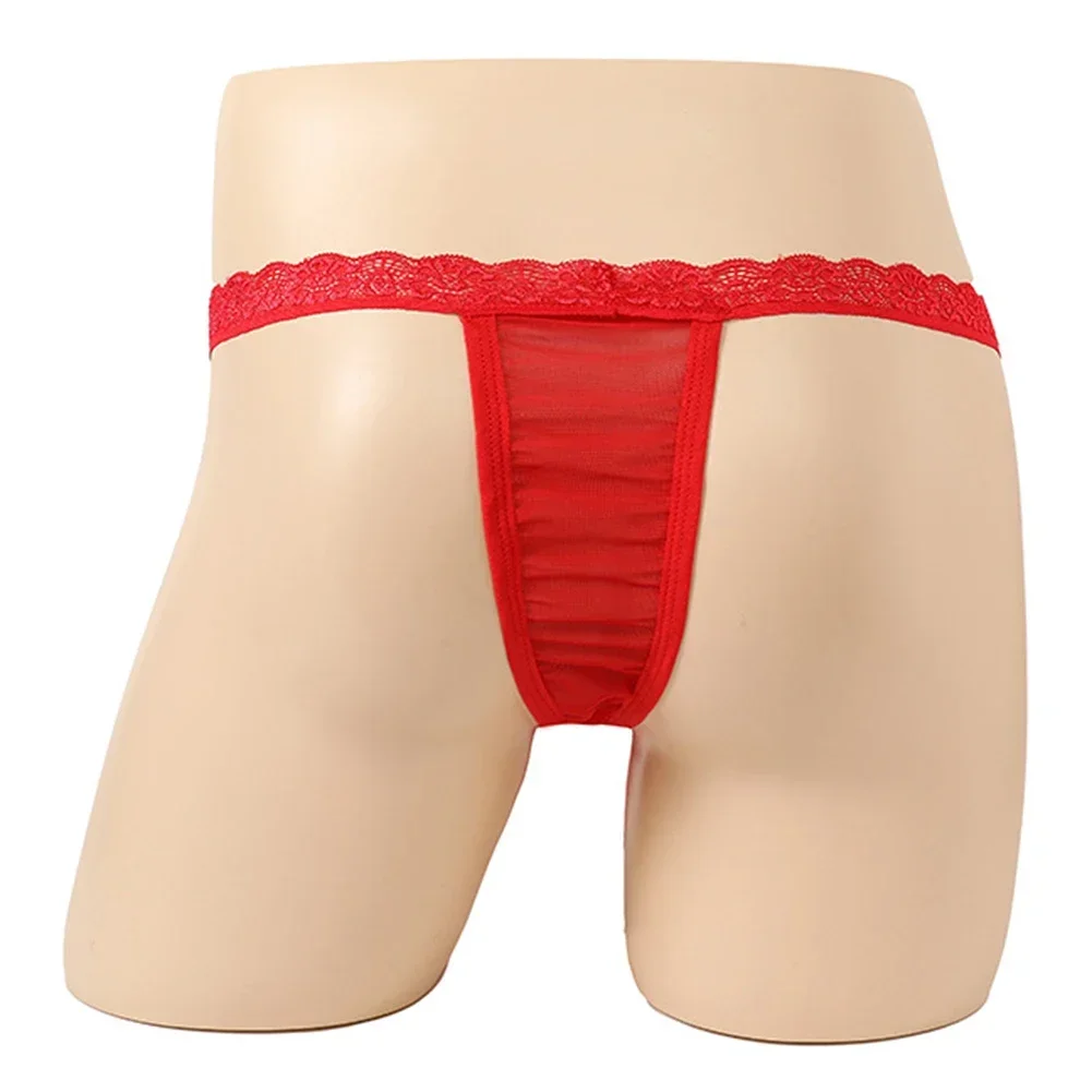 

Adjustable Size Thong Breathable Pouch Panties Black Lace Underwear Breathable Lace Thong Underwear G-strings Black