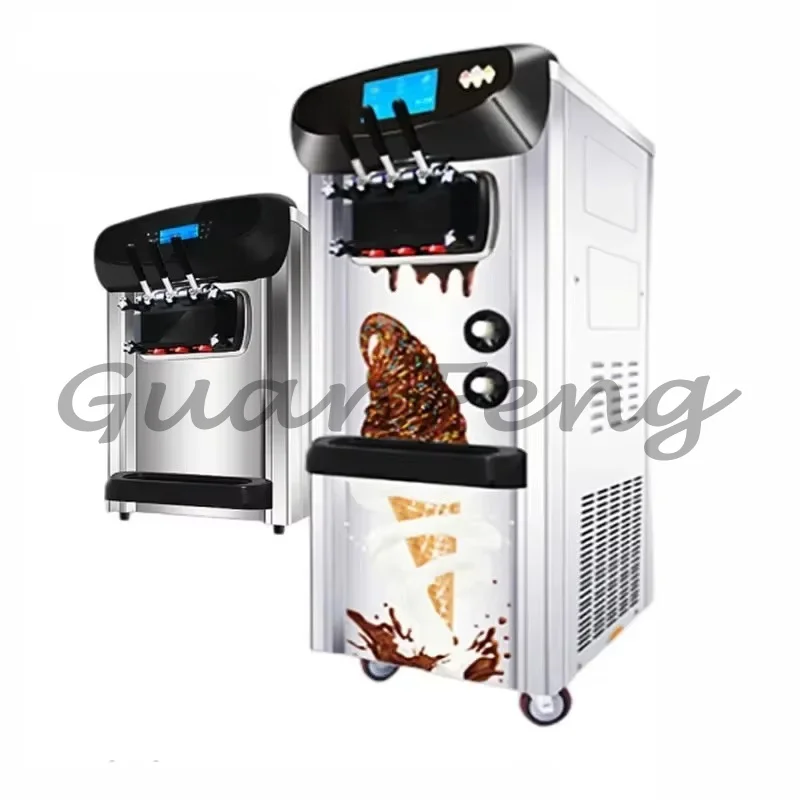2200W Fully Automatic Desktop Soft Serve Ice Cream Machine 220V Commercial Small Ice Cream Maker for Cone & Sundae