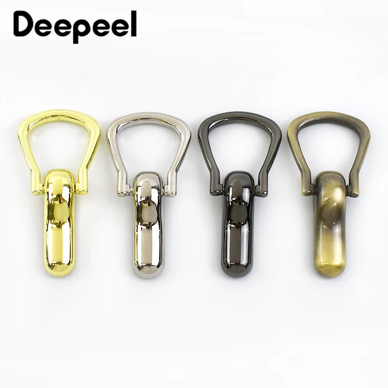 2/4/10Pcs Deepeel Metal Side Clip Buckle Bag Handles Chain Hook Handbag Screw Nail Rivet Connector Clasp DIY Bags Accessories