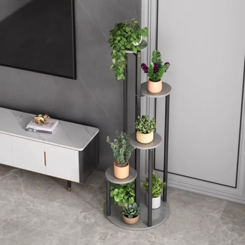 floor-to-ceiling-indoor-potted-plant-pot-bracket-plant-placement-frame-wrought-iron-rack