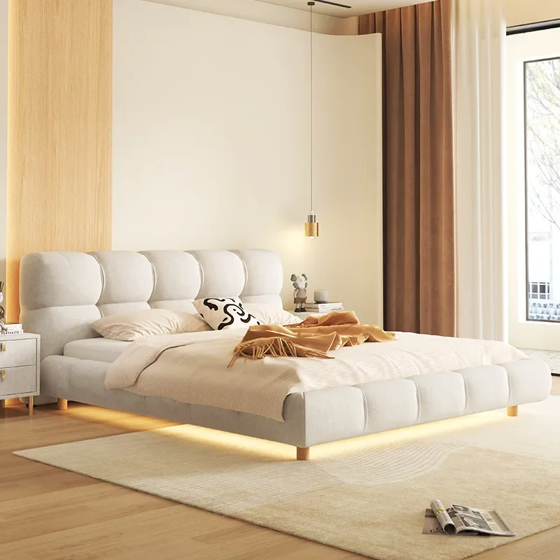 

# h Итальянский тип, простая модель кровати для мебели для спальни, подвесная кровать со светодиодной подсветкой, каркас двуспальной кровати размера «king-size»