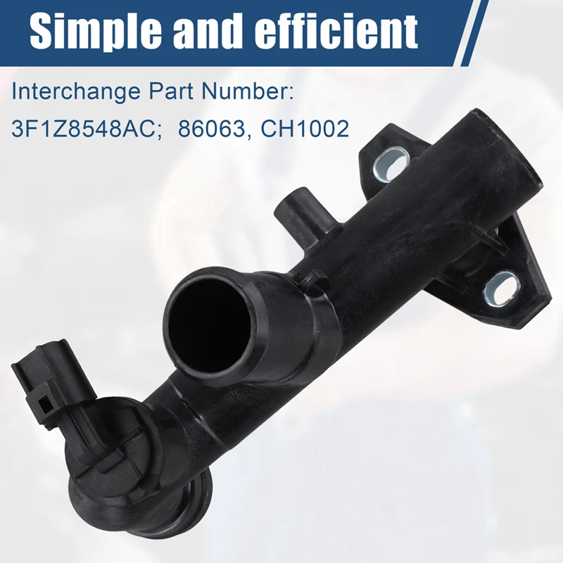 3F1Z-8548-AC Engine Coolant Water Outlet With Sensor For Ford 2009-2003 Lincoln 2006 Mercury 2009-2003