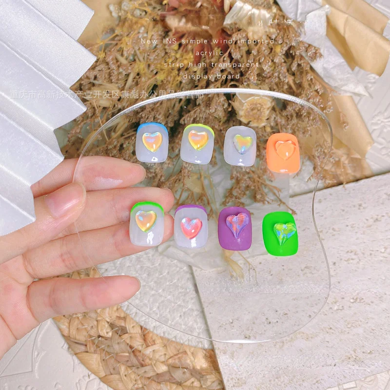 Plastic Nail Palette Nail Holder Colour Makeup Foundation Mixing Display Board Gel Paint Flase Display Nail Tray Manicure Tool