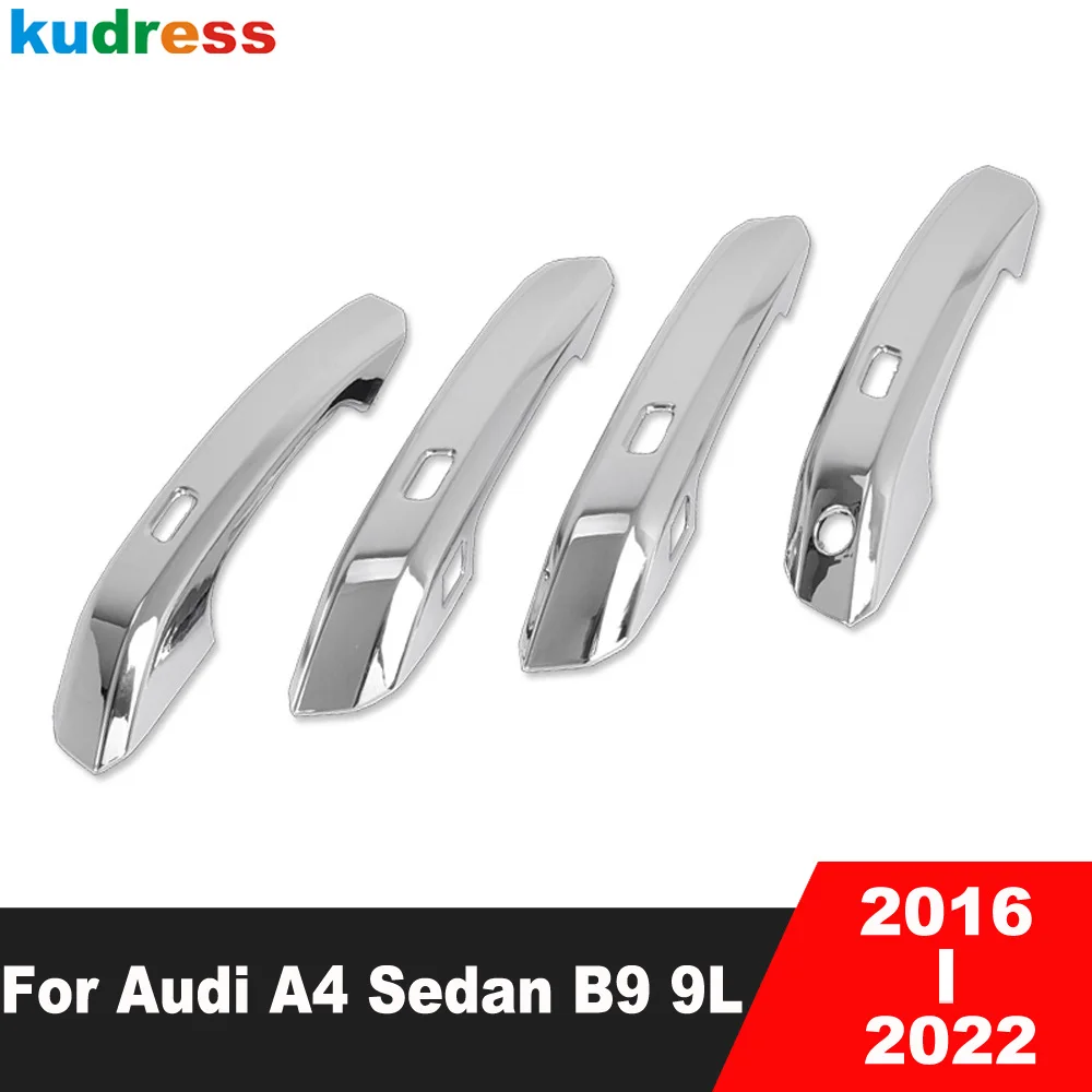 For Audi A4 Sedan B9 9L 2016 2017 2018 2019 2020 2021 2022 Chrome Exterior Door Handle Cover Trim Decoration Car Accessories