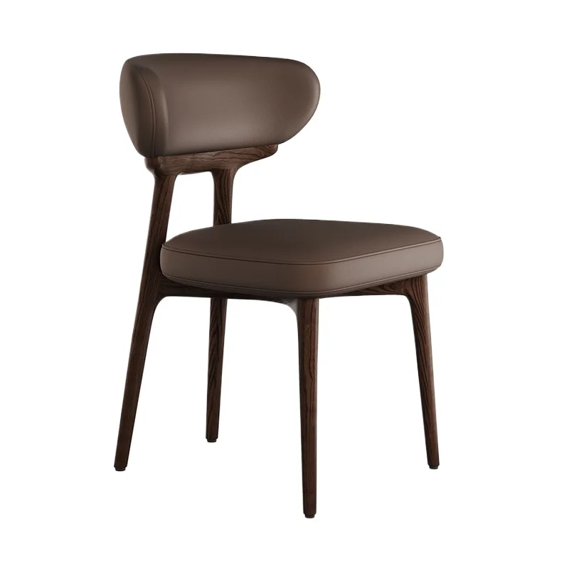 Mid-Century Modern Dining Chairs Furniture Anti-scratch Leather Upholstery Weight-Bearing Design Luxury Kitchen/Office Seating view 5