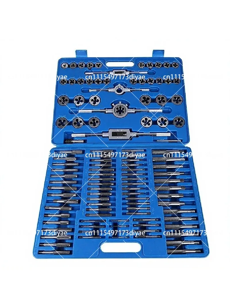 M2 Screw Nut Thread Taps and Dies Set with Wrench Handle Heavy Duty Hand Tool Kit for Threading