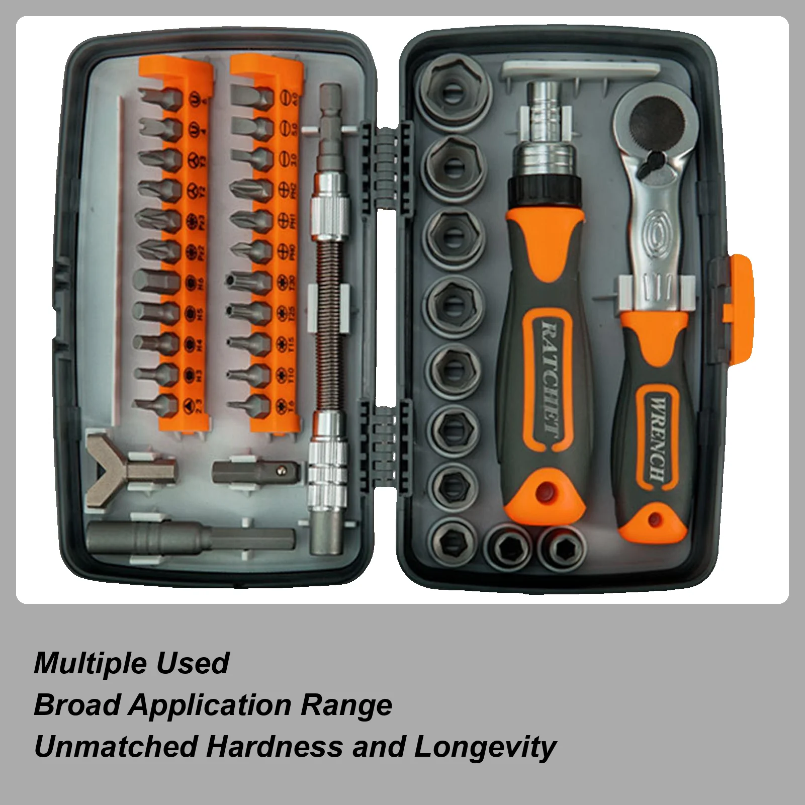 

Ratcheting Screwdriver Set 38 In 1 Ratcheting Screw Driver Non-Slip Precision Tool Wrench Adapter 10 Sockets 22 Bits For