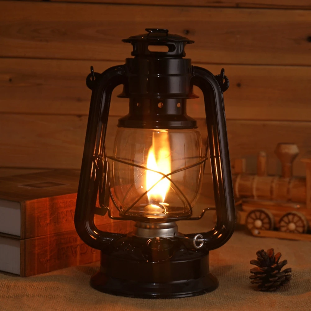 Oil Lamp Camping Kerosene Lamp Adornment for Hanging Decorations 11 Inch Christmas Party Decorations Multiple Colors