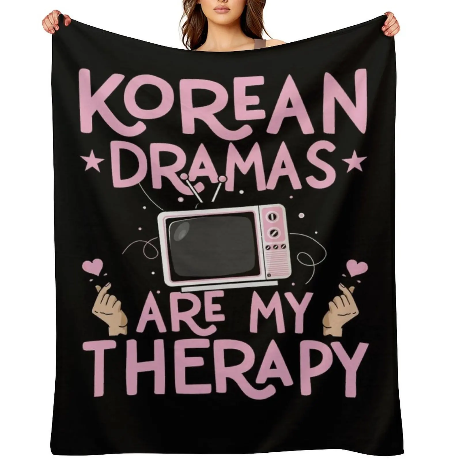 

Korean Dramas Are My Therapy Shirt, K-Drama Fan Shirt, K-Drama Addict Shirt, Korean Drama Lover Korea Oppa K Drama Throw Blanket