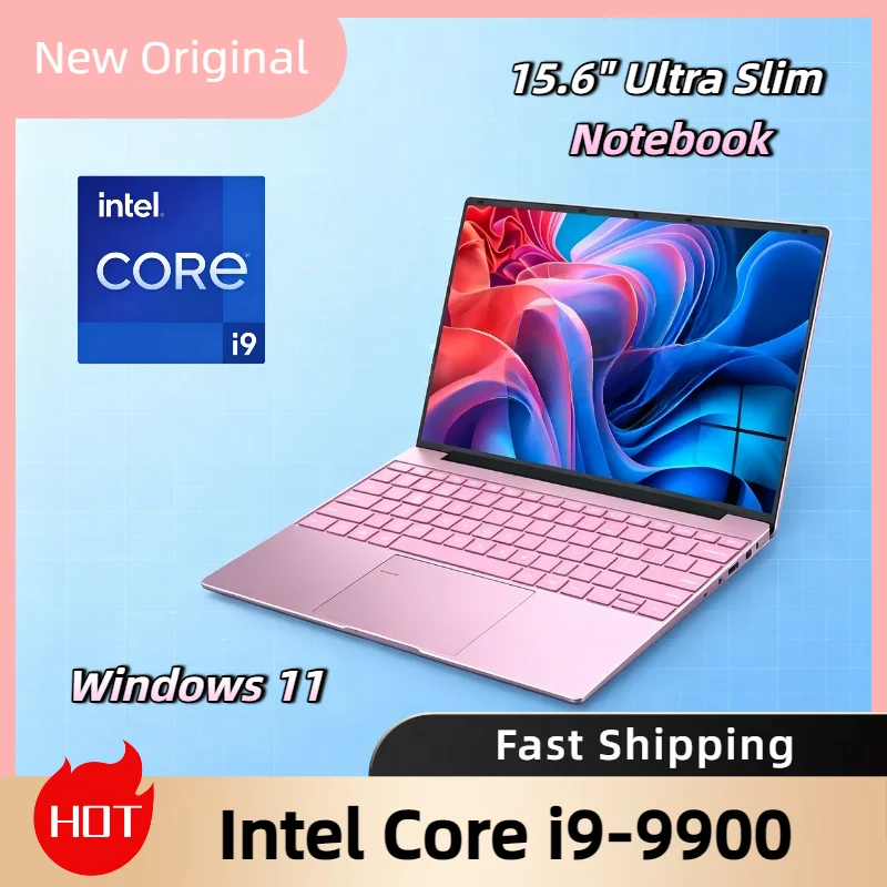 HOT 15.6 Inch Laptop Intel Core i9 9900 32GB RAM 2TB SSD Windows 11 1920x1080 HD Ultra Slim Gaming PC Gamer Office