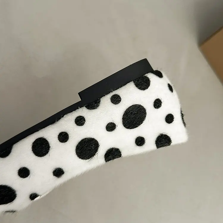 Frühlings-Neuheit: Damen-Flachschuhe mit Runder Spitze, Gepunktetem Wildleder, Bequeme Alltags-Loafer für Büro und Straße – Detail 14