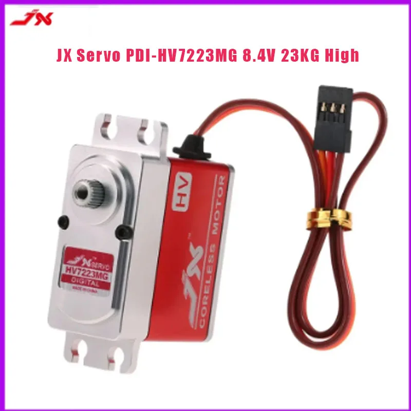 JX Servo PDI-HV7223MG 8.4V 23KG High Precision Metal Gear Full CNC Aluminium Shell HV Digital Coreless Standard Servo For RC Car