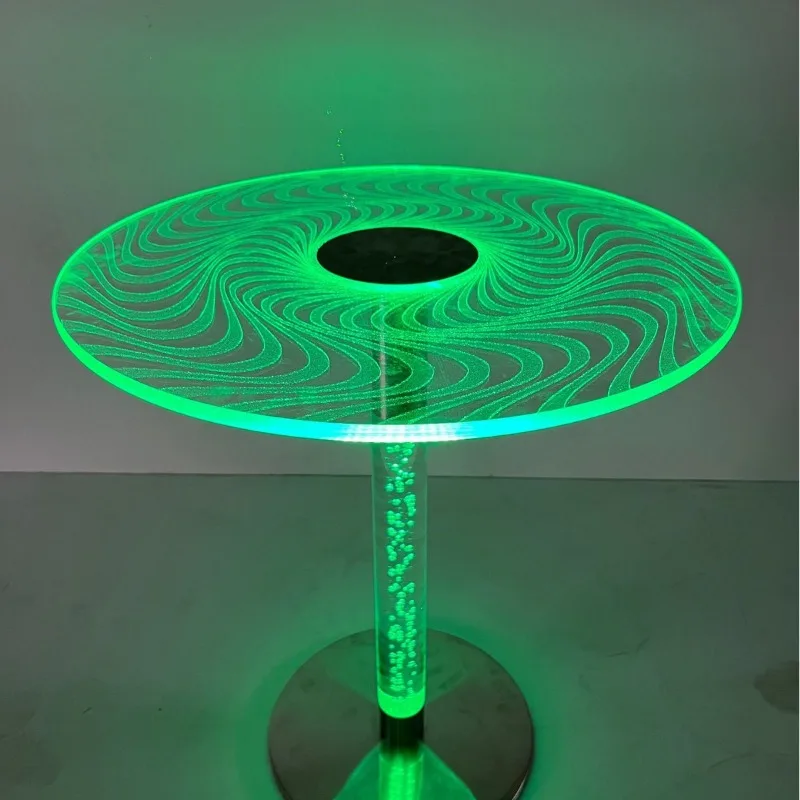 

Outdoor tall round lamps, small coffee table luminous bar, clear acrylic tables and chairs