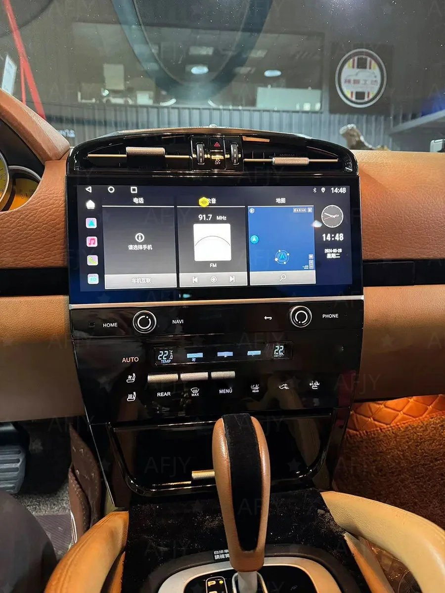 

Автомобильный мультимедийный проигрыватель Y Car Radio с CarPlay, GPS, стереосистемой, 12.3-дюймовым экраном для Porsche Cayenne 955 957 GTS 2003-2010, обновленный с экраном на Android.