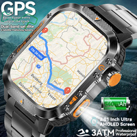 Military Smart Watch Bulit-in GPS Compass Altimeter 3ATM IP69K Waterproof AMOLED Bluetooth Call 2.01\