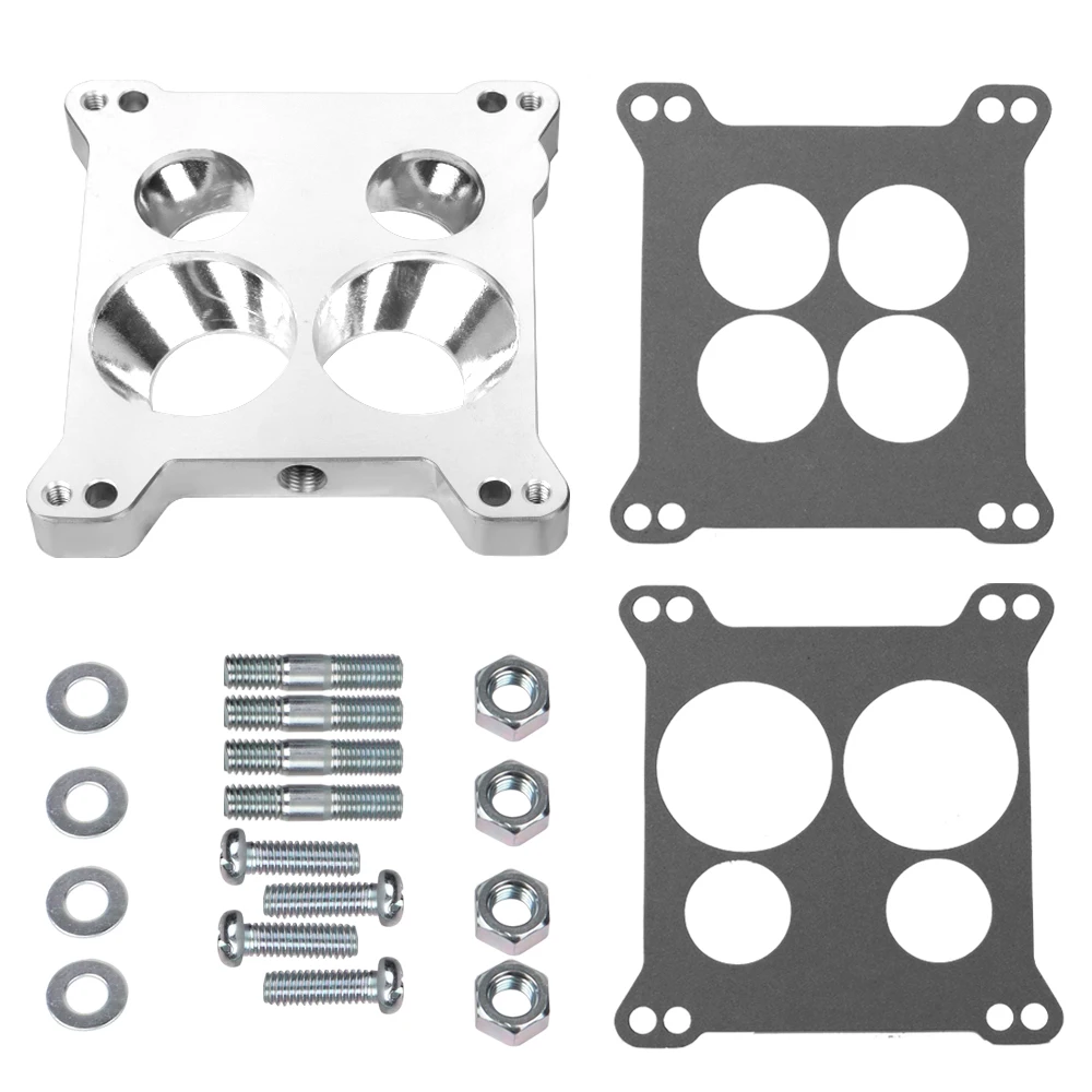 Edelbrock 2696 Aluminum Carburetor Adapter Plate Four Hole Square-Bore to Square-Bore Adaptador de carburador