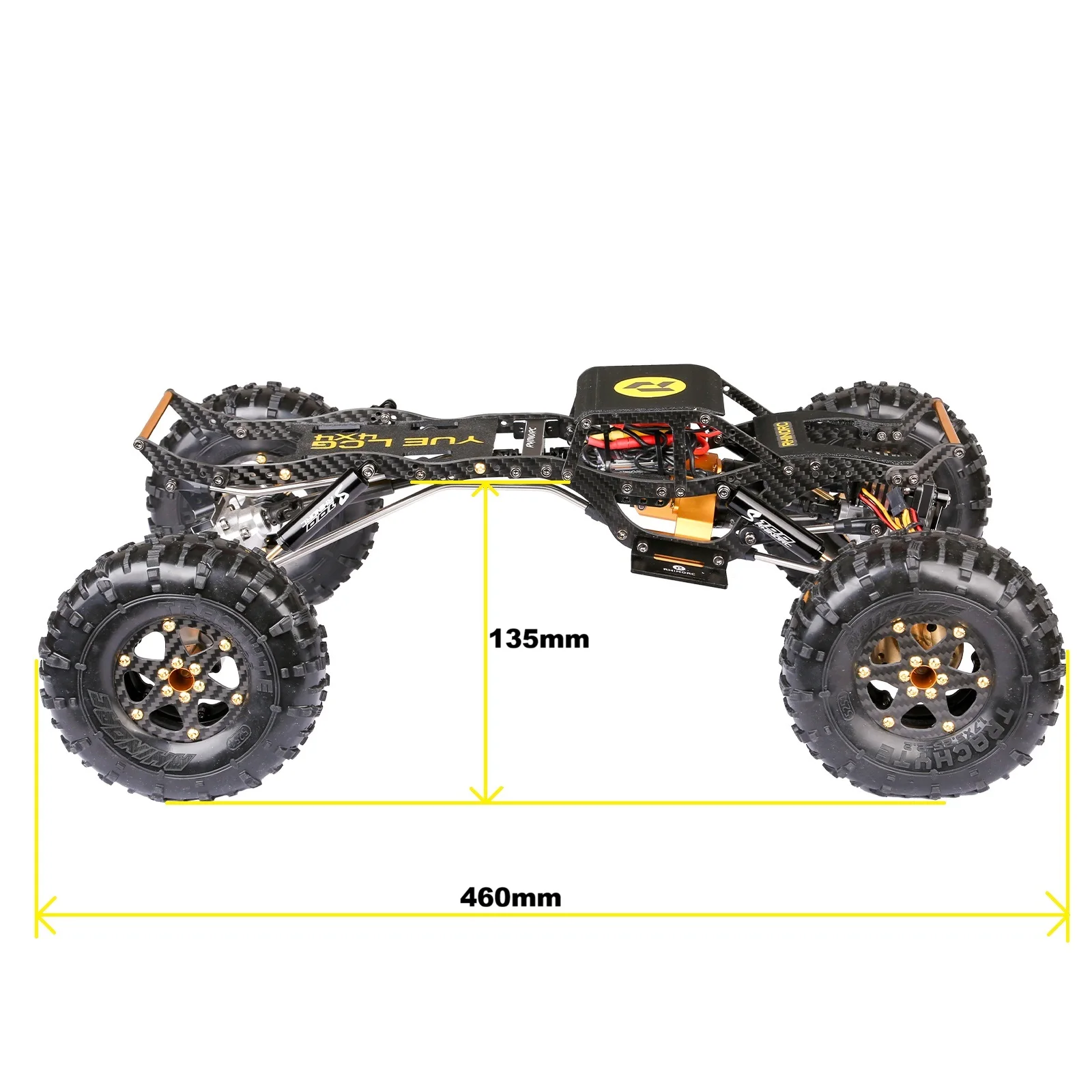 RhinoRC YUE LCG V2 クローラーカー T70サーボ AM32 40A ESC S12アウトランナーモーターコンボ 1/10クローラーRTRオフロード競技用