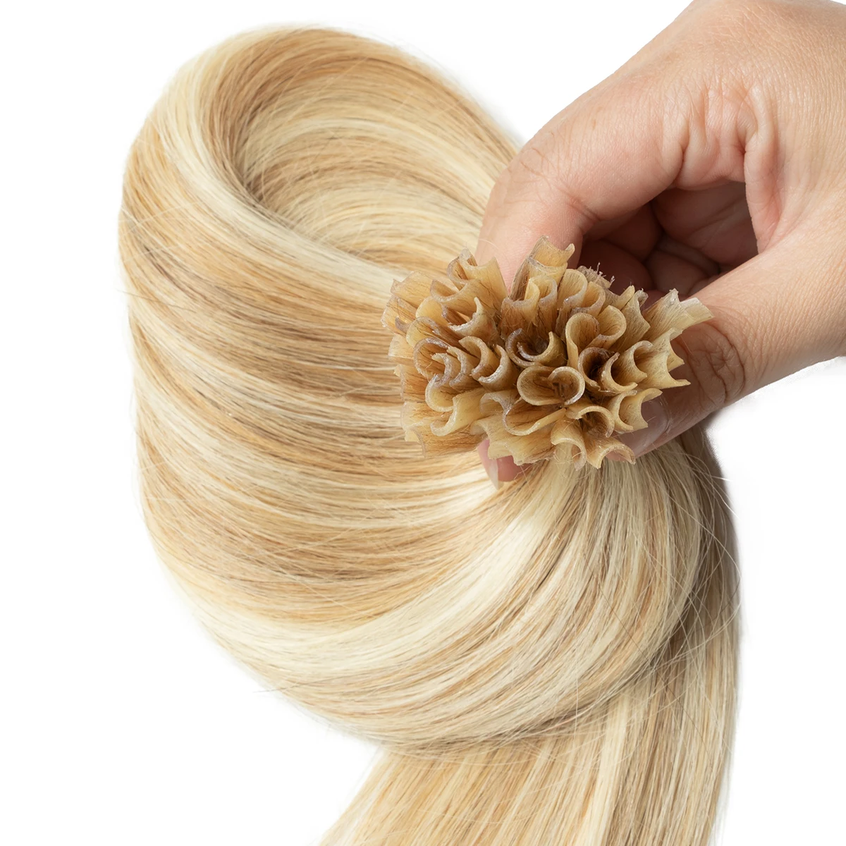 Nail Tip Human Hair Extensions Real Natural Pre Bonded U Tip Hair Extensions Capsules Microlink Capsules 30g/pack U Tip Hair
