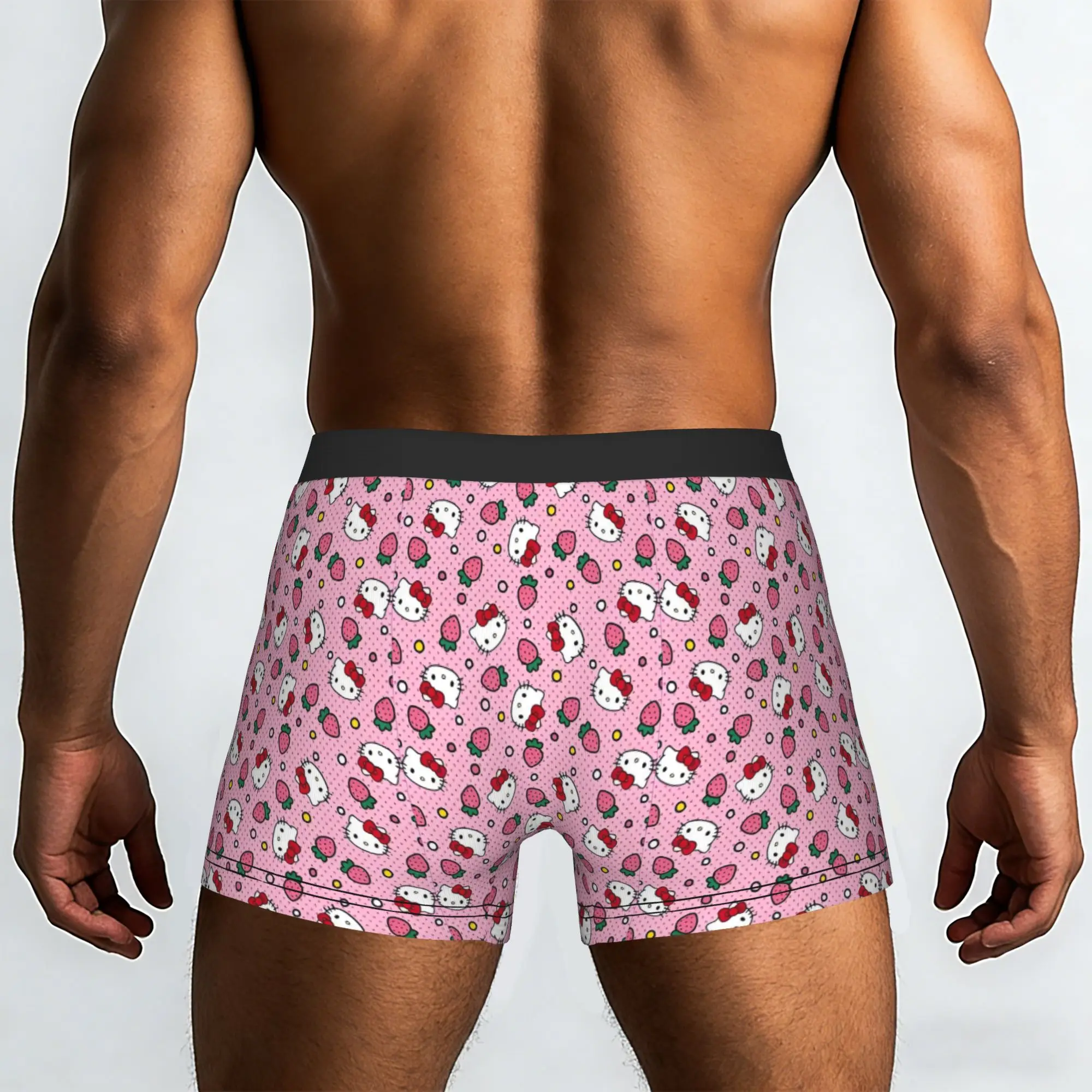 Customized  Cat-Cartoon Boxer Shorts For Men 3D Printed Anime Cartoon Underwear Panties Briefs Breathable Underpants